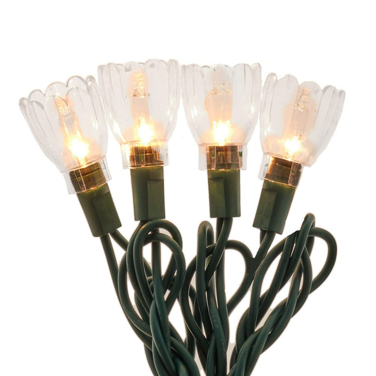 KSA Club Pack of 35 Clear Tulip Christmas String Lights 25.5'